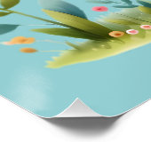 遊び心のあるパッチワークの豚が花園で ポスター (コーナー)