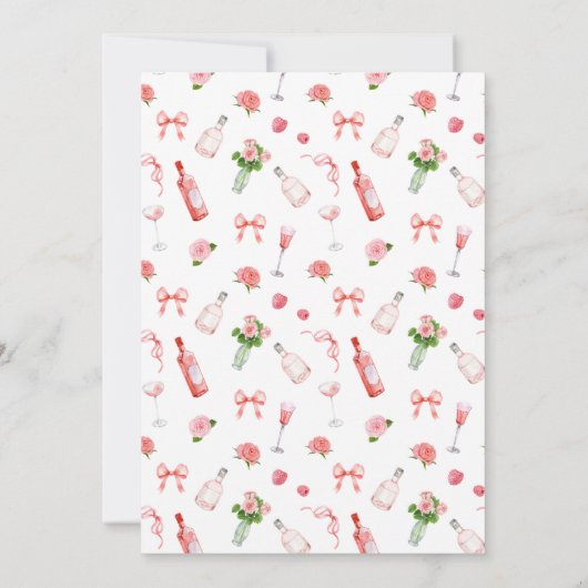 遊び心のあるピンクの2026年新年パーティー 招待状 (裏面)