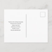 遊び心のあるプレッピーなピンクの花束 サンキュー ポストカード (裏面)