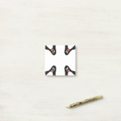 遊び心のあるペンギンたち - 隅のメモ ポストイット (デスク上)