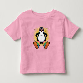 遊び心のあるペンギンのキャルーン トドラーTシャツ