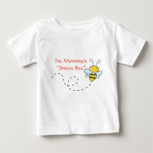 遊び心のあるマルハナバチの甘い蜂 ベビーTシャツ (正面)