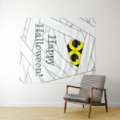 遊び心のあるミイラのハロウィンパーティー背景 タペストリー (インサイチュ(横))