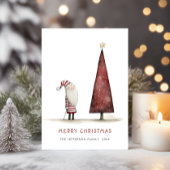 遊び心のあるミニマリストのサンタクロースのクリスマス シーズンカード