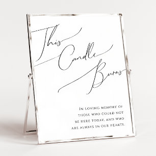 遊び心のあるミニマルなスクリプト このキャンドルが燃える ポスター