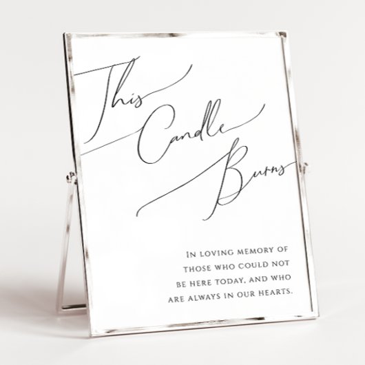 遊び心のあるミニマルなスクリプト このキャンドルは燃え続ける ポスター