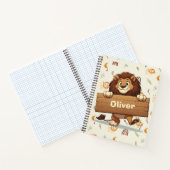 遊び心のあるライオンの名札 ノートブック (内部)
