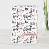 遊び心のあるラブドゥードルカスタムテキスト カード (正面)