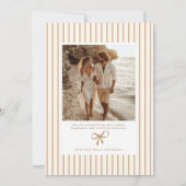 遊び心のあるリボン ボーホー ファミリーフォト クリスマス (裏面)