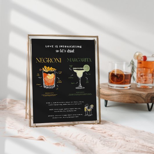 遊び心のあるレトロドゥードルアート | シグネチャードリンク ポスター