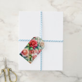 遊び心のあるローズパターン ギフトタグ (より糸付き)