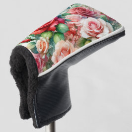 遊び心のあるローズパターン ゴルフヘッドカバー