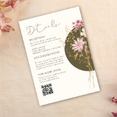 遊び心のあるワイルドフラワーの春夏秋の囲み 招待状