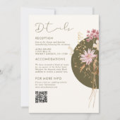 遊び心のあるワイルドフラワーの春夏秋の囲み 招待状 (正面)