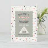 遊び心のある三角の招待状 招待状 (スタンド正面)