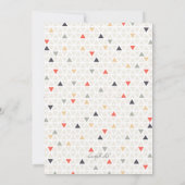 遊び心のある三角の招待状 招待状 (裏面)