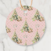 遊び心のある冬の女の子のベビーシャワーお礼 フェイバータグ (裏面)