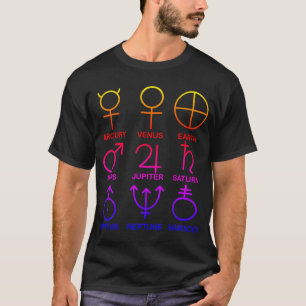 遊び心のある天体シンボルIpanema Tシャツ