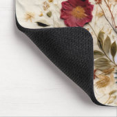 遊び心のある庭の押し花 ボヘミアンフラワー マウスパッド (コーナー)