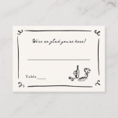 遊び心のある手描きの予算プレースカード プレイスカード (正面)