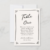 遊び心のある手描きテーブルカード 招待状 (裏面)