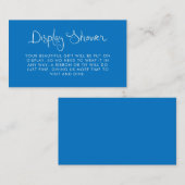 遊び心のある手書きの青いディスプレイシャワー エンクロージャーカード (正面/裏面)