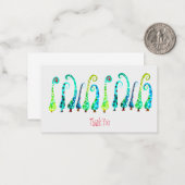 遊び心のある水彩画のクリスマスツリー ノートカード (正面/裏面インサイチュ)