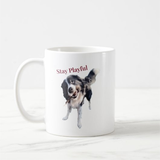 遊び心のある犬のマグカップ コーヒーマグカップ (左)