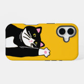 遊び心のある猫 iPhone 16ケース (裏面横)