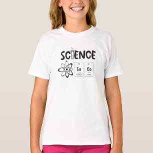 遊び心のある科学 TaCo タイポグラフィー Tシャツ
