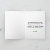 遊び心のある緑の小人たち シャムロック セントパトリックデー カード (内部)