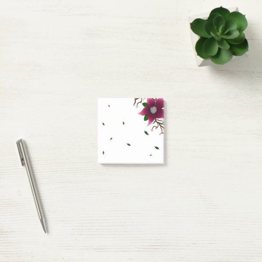 遊び心のある花と落ち葉 ポストイット (オフィス)