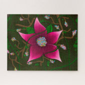 遊び心のある花と蔦 ジグソーパズル (横)