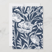 遊び心のある花のウェディング 招待状 (裏面)