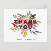 遊び心のある花の卒業お礼ポストカード ポストカード (正面)