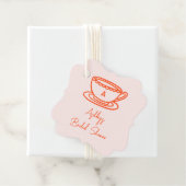 遊び心のある落書き ブライダルシャワーティー フェイバータグ (インサイチュ)