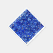 遊び心のある青い金、ブロンズの月と星のベイビーシャワー スタンダードカクテルナプキン (角)