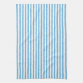 遊び心のある青と白のストライプ プレッピー キッチンタオル (縦)