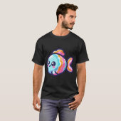 遊び心のある魚のキャラクター Tシャツ (正面フル)