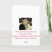 遊び心のある鳥のデュオ感謝カード サンキューカード (裏面)