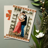 遊び心のある鳥のフォークアート・セーブ・ザ・デート 招待状