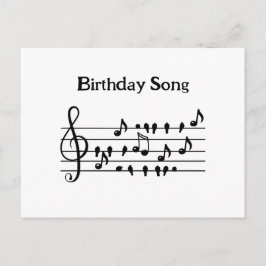 遊び心のある鳥の歌の音楽の誕生日ポストカード ポストカード