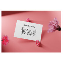 遊び心のある鳥の歌の音楽の誕生日ポストカード