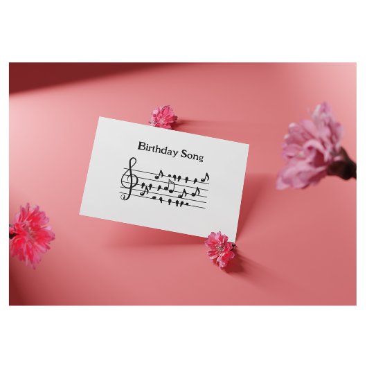 遊び心のある鳥の歌の音楽の誕生日ポストカード ポストカード