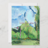 遊び心のある鹿の母の日 シーズンカード (裏面)