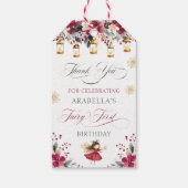 遊び心の冬の妖精　ファーストバースデイ　ありがとう ギフトタグ (裏面)