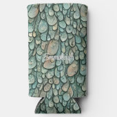 遊び心の雨滴モノグラム スリム缶クーラー (正面)