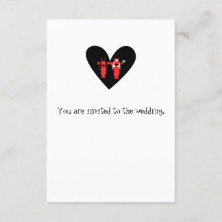 遊び心満載のカニのウェディング 招待状