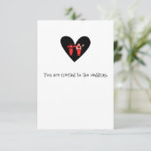 遊び心満載！カニのウェディングパーティ 招待状 (スタンド正面)