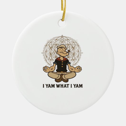 遊び心満載！I Yam What I Yam メメ引用 セラミックオーナメント (正面)